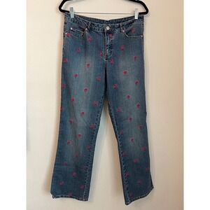 Lilly Pulitzer Jeans Palm Tree Embroidered Denim‎ Pants